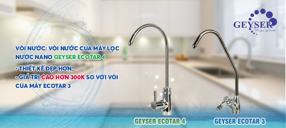 Vòi nước của máy lọc nước Ecotar 4 và Ecotar 3