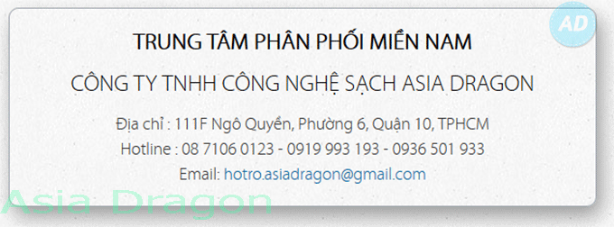 Công ty TNHH Asia Dragon là địa chỉ phân phối máy lọc nước Nano Geyser chính hãng tại Vũng Tàu