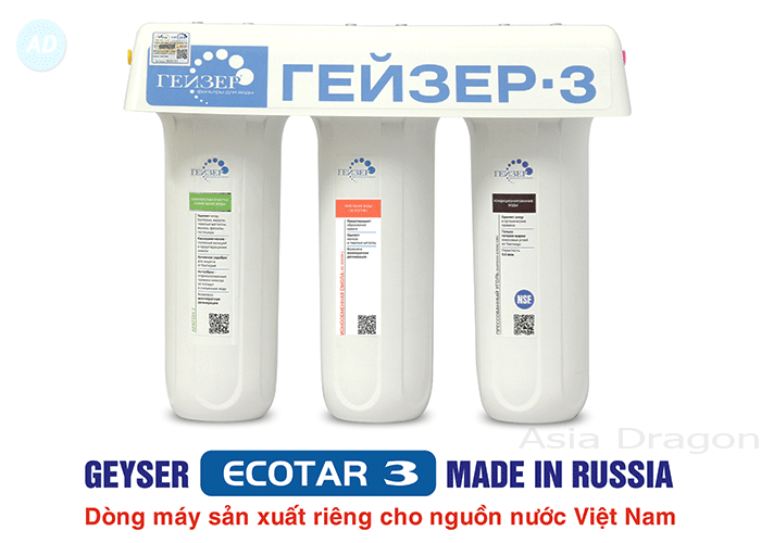 Máy lọc nước Nano Geyser Ecotar 3 cao cấp nhập khẩu từ Nga