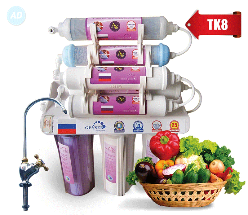 Máy lọc nước Nano Geyser TK8 8 cấp lọc cao cấp