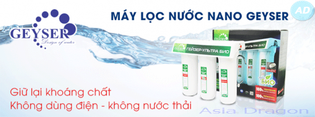 Máy lọc nước Nano Geyser góp phần bảo vệ môi trường