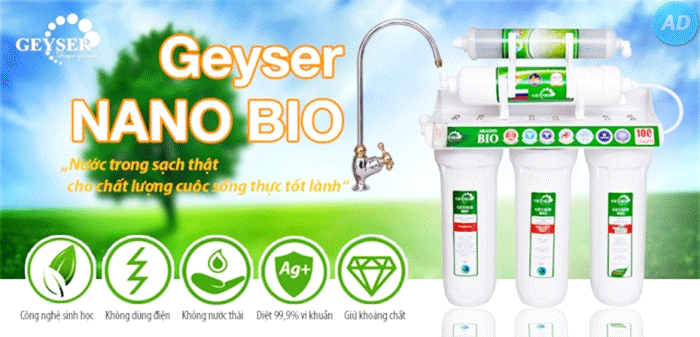 Sử dụng máy lọc nước Nano Geyser là giải pháp hữu hiệu