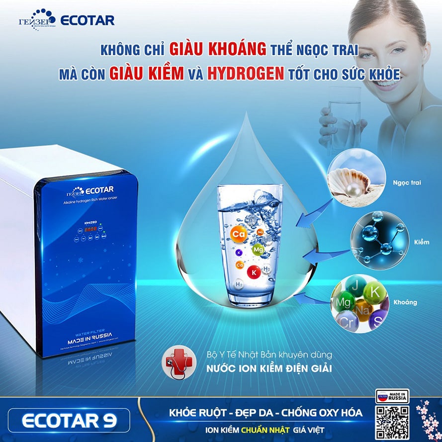 Máy Ecotar 9 có khả năng sản sinh được mật độ Hydro cao